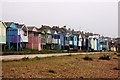 Beach huts by the beach