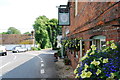 Pub sign for The White Lion Inn, Wherwell