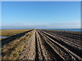 TM4553 : 4x4 track on Sudbourne Beach by Richard Law
