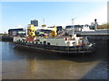 Woolwich ferry Ernest Bevin near the southern terminal