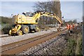 TF4958 : Railway Track Replacement, Wainfleet by Dave Hitchborne