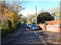 End of the 30mph speed limit, Church Road, Aylburton