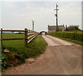 Access road to White House Farm north of Raglan