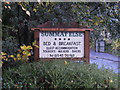 Bed and Breakfast sign