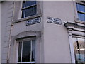 Street signs on building