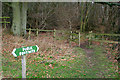 Hand-painted footpath sign