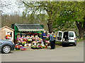 Cemetery flower seller