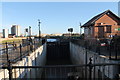 TF3242 : Black Sluice Lock, Boston by J.Hannan-Briggs