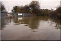 Flooded road at Hinksey Rail Yard