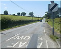 End of 30mph zone at the boundary of Ffairfach