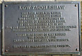 SD5098 : Plaque on Low Taggleshaw boundary stone by Karl and Ali