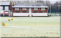 J2664 : Frosty cricket pitch, Lisburn by Albert Bridge