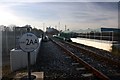 Freight railway bridge over new road