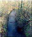 Dowlais Brook flows away from Cwmbran Drive, Cwmbran