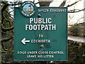 SD7017 : Footpath Sign by David Dixon