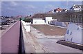 Filled in swimming pool on the seafront