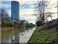 Grand Union Canal flooded towpath