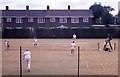 Playing on the new courts (2)