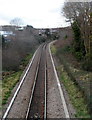 A view NW from Dingle Road footbridge, Penarth