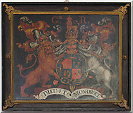 TL6973 : All Saints, Worlington - Royal Arms by John Salmon