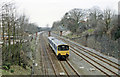 Midland Main Line at site of Barrow-on-Soar station, with DMU, 1990