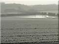 SE9133 : Flooded and frozen field, north of Drewton Farm by Christine Johnstone