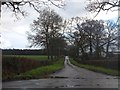 Road south of Aller Cross