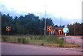 Approaching the roundabout on Norwich Rd