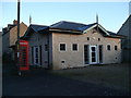 Village Hall and red telephone box, The Street, Castle Eaton