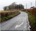 Swanbridge Road north of the former railway bridge, Sully