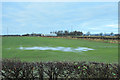 Waterlogged fields near Myreside Farm