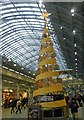 TQ3083 : Christmas 2012 is golden at St. Pancras railway station by Steve  Fareham