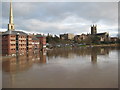SO8454 : River Severn and Worcester Cathedral by Philip Halling