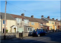 SS8482 : Houses in the east of Kenfig Hill by Jaggery