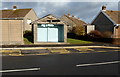 Damaged bus shelter, Cefn Cribwr