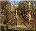 Steps along the footpath