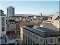 Rooftop view towards the Millennium Stadium, Cardiff