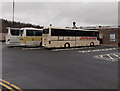 ST7095 : Coaches in coach parking area, Michaelwood Services M5 south side by Jaggery