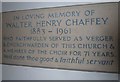 Holy Trinity, West Lulworth: memorial (vi)