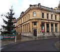 NatWest bank and a Christmas tree, Newport city centre