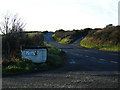 A487 at lane to St Elvis Farm