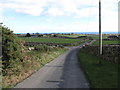 Farm lane junction with the Sabbath Hill road