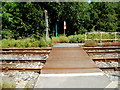 Across Llandeilo railway station level crossing