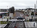 Level crossing at the east end of Worksop station