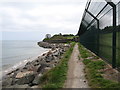 Fencing separating the North Down Coastal Path from the Royal Belfast Golf Course