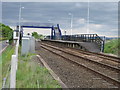 NZ3713 : Teesside Airport railway station, County Durham by Nigel Thompson