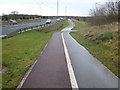 Cycle path beside Queen Elizabeth Way