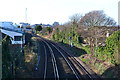 View along railway towards Bournemouth station