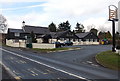 Bus shelter and postbox alongside The Gate at Llanfrechfa