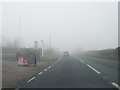 A48 at a foggy Severn View Garden Centre